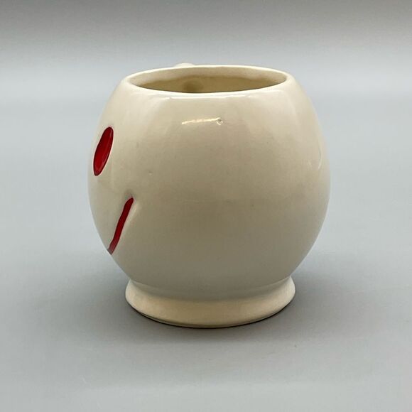 Vintage McCoy Pottery Red Smiley Face Mug Coffee Tea - Picture 2 of 8